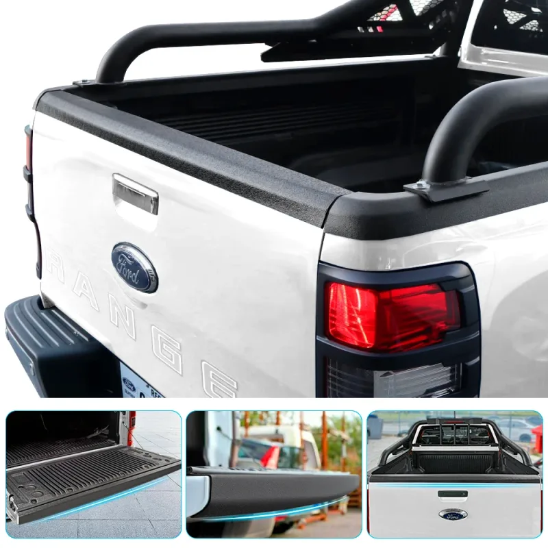 RAIL GUARD CAP PROTECTOR REAR COVER TAIL GATE TRIM FOR FORD RANGER WILDTRAK 2012-2022 PX PX2 PX3 XLT T6 T7 T8 Car Auto P image 5