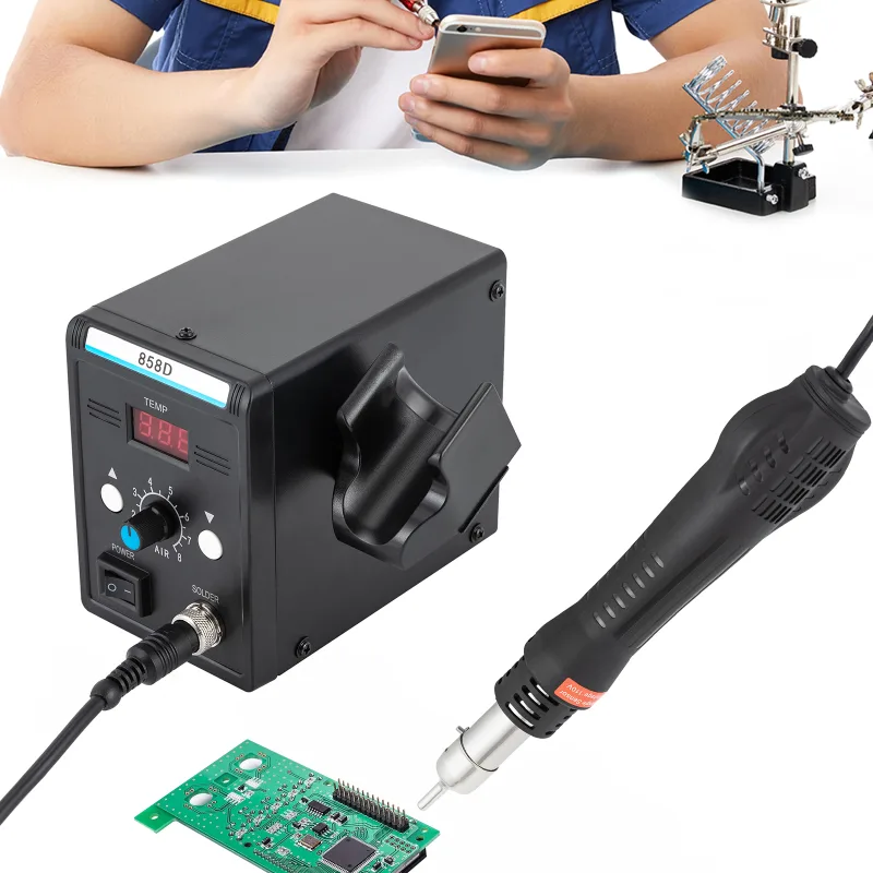 220V SMD Welding Station for Electronic Product Repair and Desoldering Hot Air Station with LED Display Screen image 1