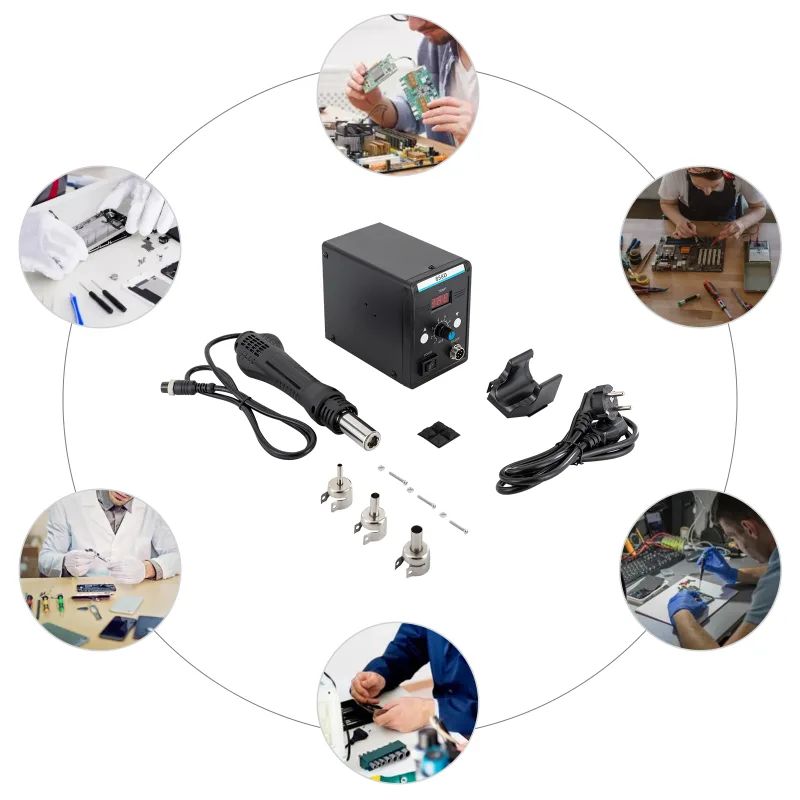 220V SMD Welding Station for Electronic Product Repair and Desoldering Hot Air Station with LED Display Screen image 4