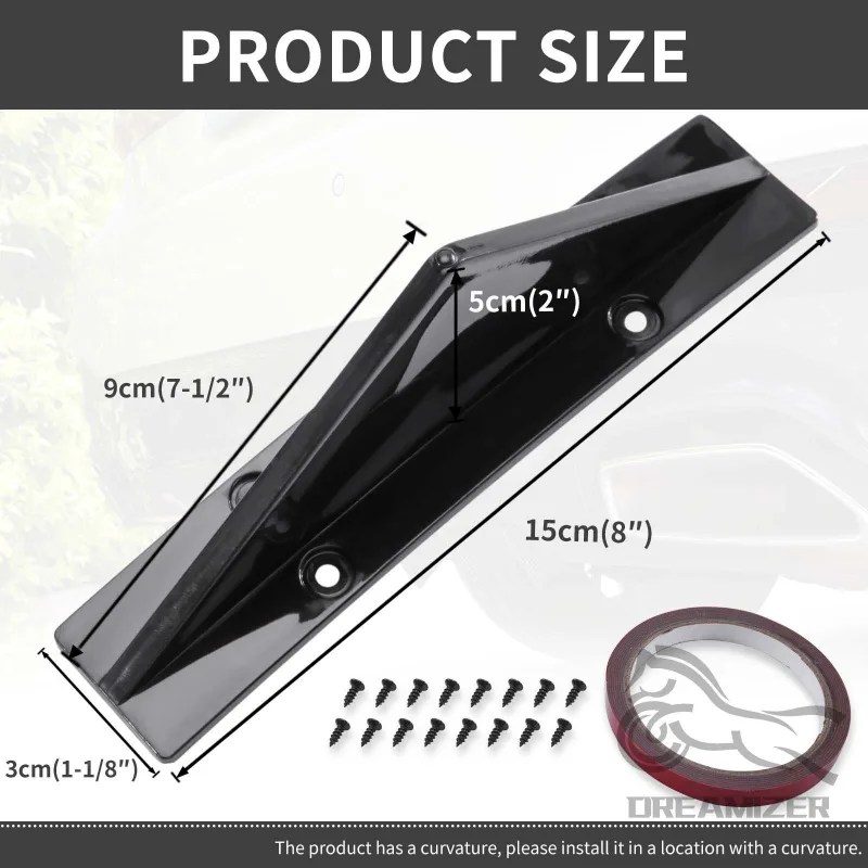 4pcs Universal Carbon Fiber Black ABS Rear Bumper Lip Diffuser Spoiler for Enhancing Car Aerodynamics And Style Protecto image 6