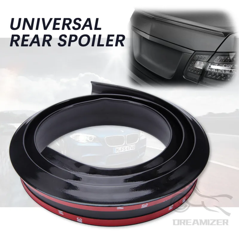 1.5M Universal Roof Spoiler Car-Styling 5D Carbon Rubber Tail Spoiler PU Brazing DIY Refit Spoiler Suitable By Some Type image 1