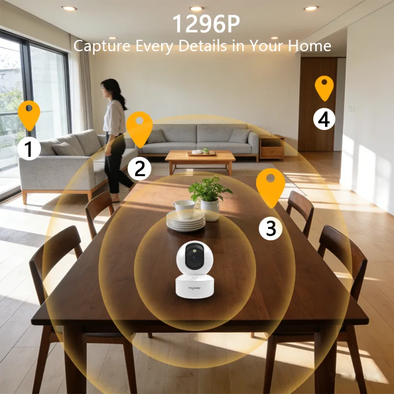 BoyKeep 3MP 5G/2.4GHz WiFi Indoor Home Security IP Smart Baby Monitor Camera Automatic Tracking 24/7 Video Surveillance  image 6