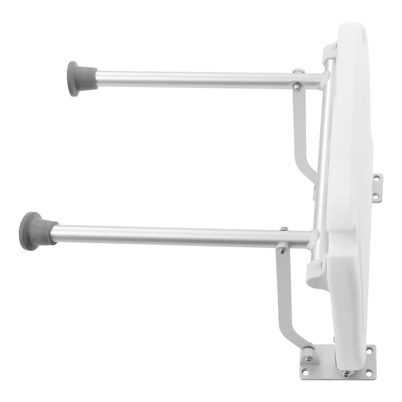 Wall Mount Folding Shower Seat Bath Chair Shower Stool Folding Shower Seat w/Support Feet for Elderly Pregnant Women Dis image 4