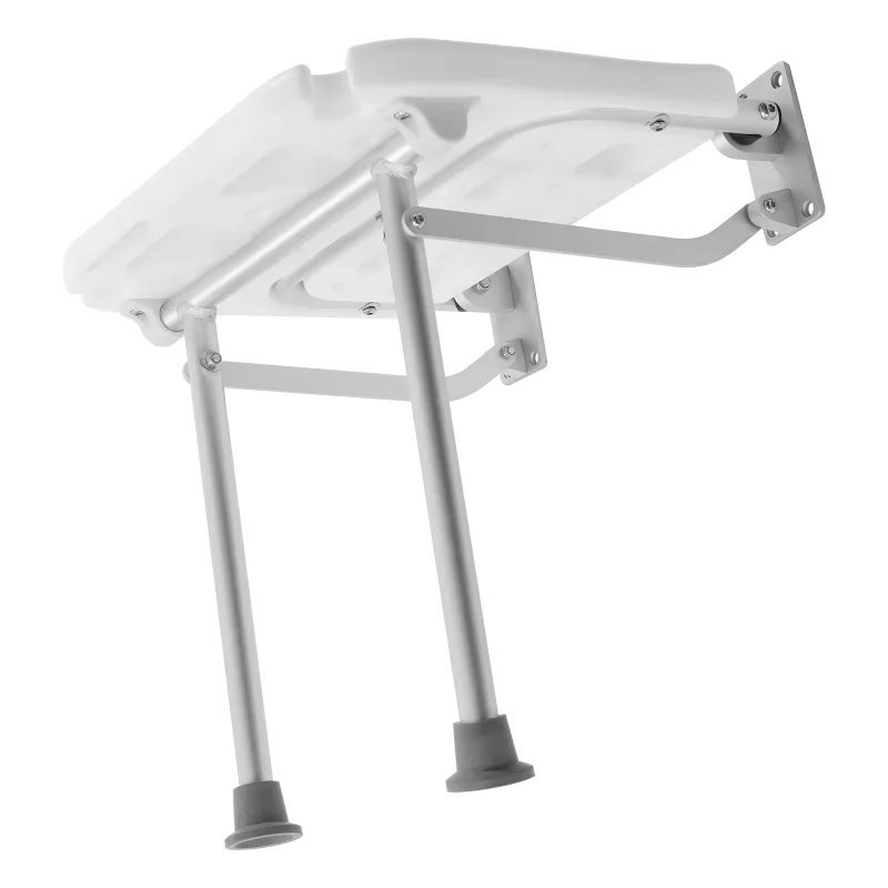 Wall Mount Folding Shower Seat Bath Chair Shower Stool Folding Shower Seat w/Support Feet for Elderly Pregnant Women Dis image 5
