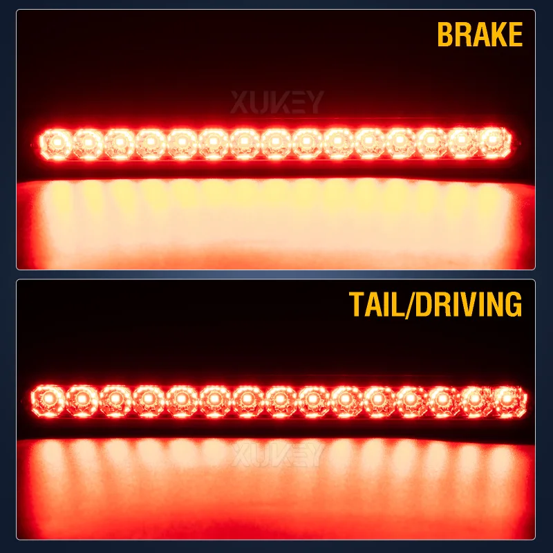 15LED Tail Light Strip Bar License Plate Strip Tail Brake Light Red Turn Signal Warning Light Lorry Truck Car Parts Acce image 2