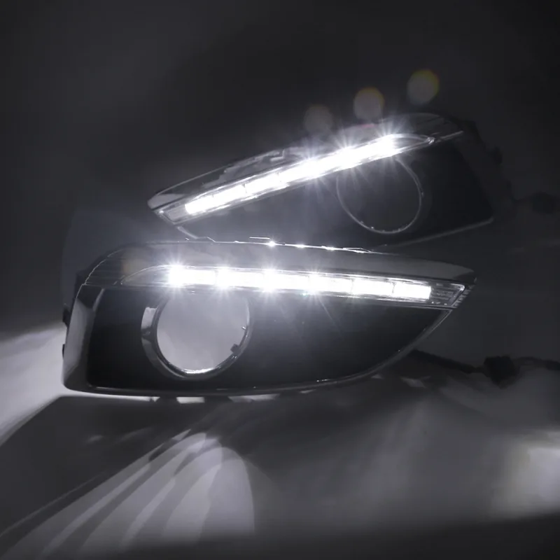 3 Color LED DRL Daylight Fog Lamp for Hyundai IX35 Tucson Facelift 2010 2011 2012 2013 Daytime Running Light with Turn S image 3