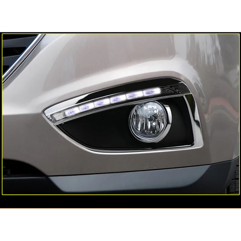 3 Color LED DRL Daylight Fog Lamp for Hyundai IX35 Tucson Facelift 2010 2011 2012 2013 Daytime Running Light with Turn S image 5