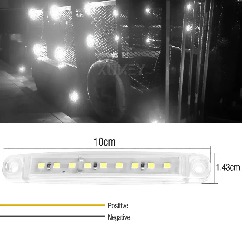 XUKEY 12V LED Trailer Marker Lights 3.9 Inch image 2
