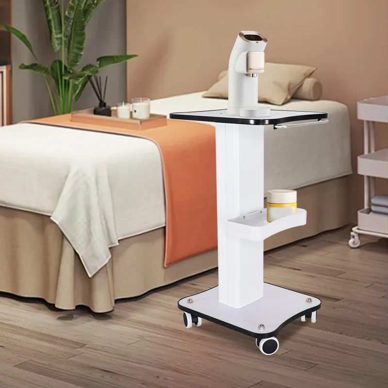 SPA Beauty Storage Beauty Salon Stand Rolling Trolley Cart Equipment Machine Holder Organizer 3 Tier 3.8KG with Push Han image 4