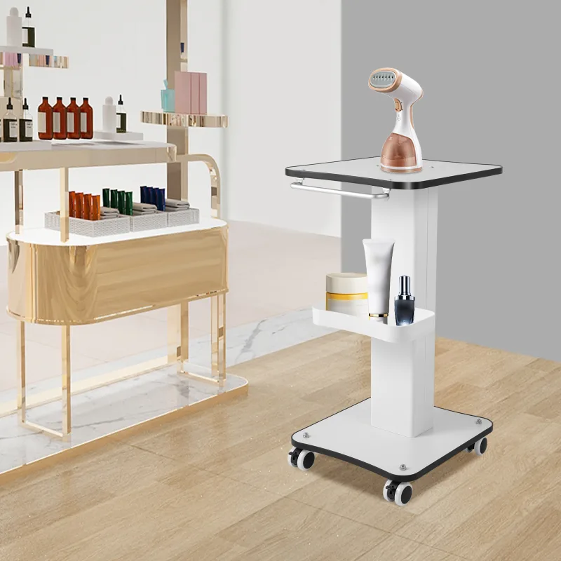 SPA Beauty Storage Beauty Salon Stand Rolling Trolley Cart Equipment Machine Holder Organizer 3 Tier 3.8KG with Push Han image 5