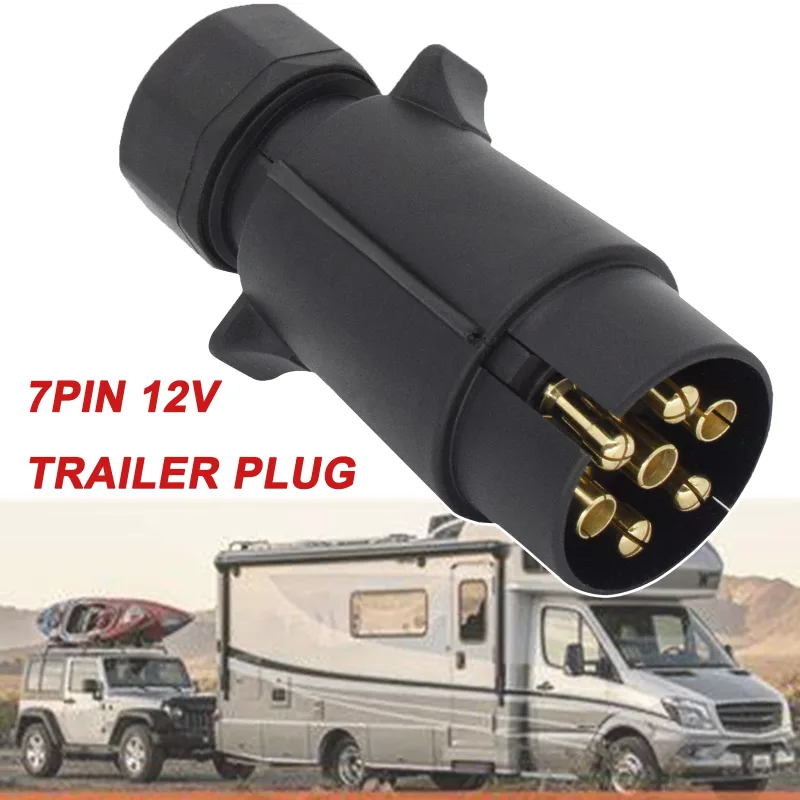 7 Pin 12V Electric Trailer Plug Durable Wiring Connector Adapter Towbar Caravan Boat Horse Box Trailer Lights Car Access image 1