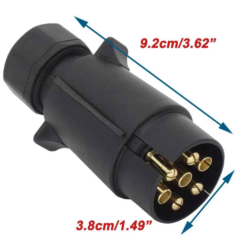 7 Pin 12V Electric Trailer Plug Durable Wiring Connector Adapter Towbar Caravan Boat Horse Box Trailer Lights Car Access image 3