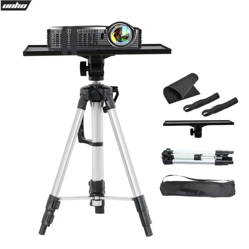 Tripod Projector Stand Foldable Laptop Stand Aluminum Projector Tripod with Plate and Carrying Bag Height Adjustable image 1