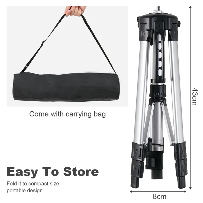 Tripod Projector Stand Foldable Laptop Stand Aluminum Projector Tripod with Plate and Carrying Bag Height Adjustable image 5