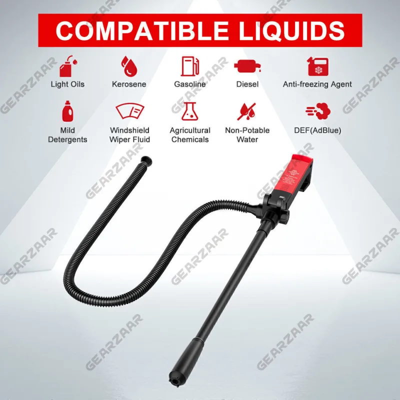 2.6 Gallons Electric Syphon Pump Battery Operated Petrol Oil Water Fuel Transfer UK image 2