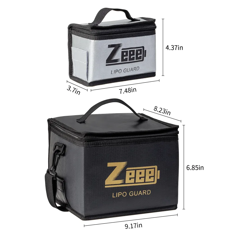 2 Size Zeee Lipo Bag Fireproof Explosionproof Portable RC Car Lipo Battery Storage Safety Bag Specialized Fire Guard Acc image 2