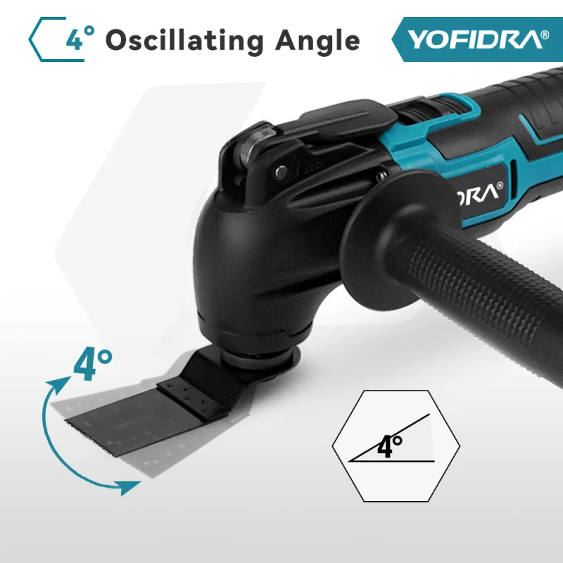 YOFIDRA 6 Speed Cordless Oscillating Multi Tool Variable Multifunctional Power Tool With Accessory For Makita 18V Batter image 5