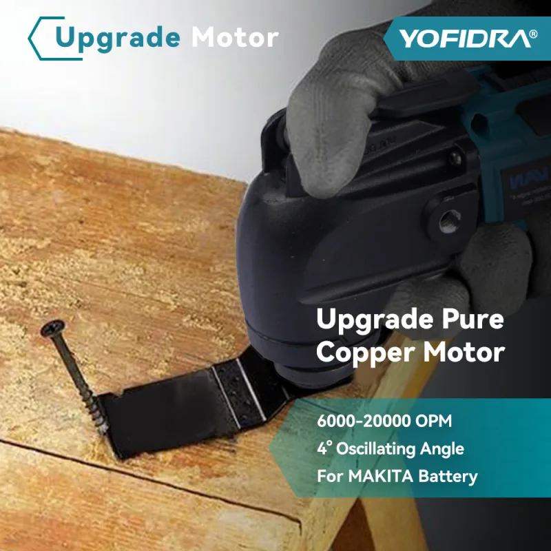 YOFIDRA 6 Speed Cordless Oscillating Multi Tool Variable Multifunctional Power Tool With Accessory For Makita 18V Batter image 6