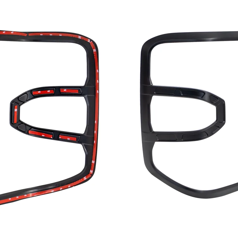 Matte Black Tail Light Cover Rear Lamp Guard Trim For Ford Ranger 2022 2023 2024 T9 Wildtrak Sport 4X4 Next Gen Accessor image 3