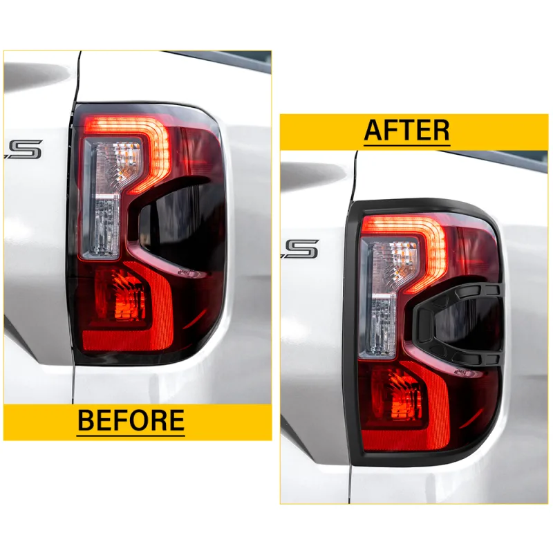 Matte Black Tail Light Cover Rear Lamp Guard Trim For Ford Ranger 2022 2023 2024 T9 Wildtrak Sport 4X4 Next Gen Accessor image 4