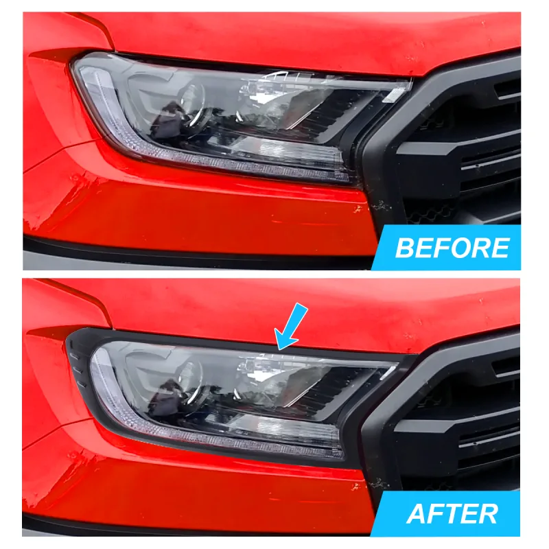 2x Front Headlight Cover for Ford Ranger Raptor 2015-2022 image 4