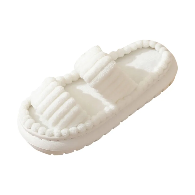 Women's 2024 Spring and Autumn Towel Pattern Thick Sole Home Fashion Anti Slip Towel Sole External Slippers Sandals Outdoor detail 4
