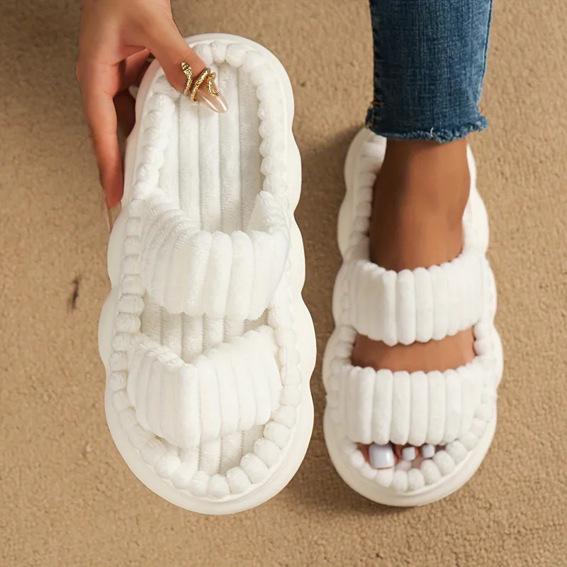 Women's 2024 Spring and Autumn Towel Pattern Thick Sole Home Fashion Anti Slip Towel Sole External Slippers Sandals Outdoor detail 8