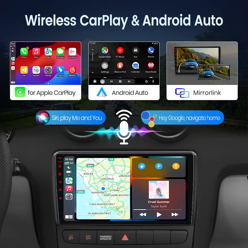 10 Inch Double Din Car Radio for Skoda Octavia 2 image 2