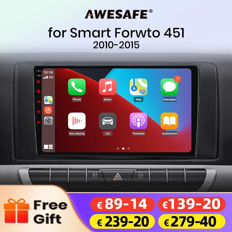 AWESAFE 9 inch Double Din Car Stereo image 1