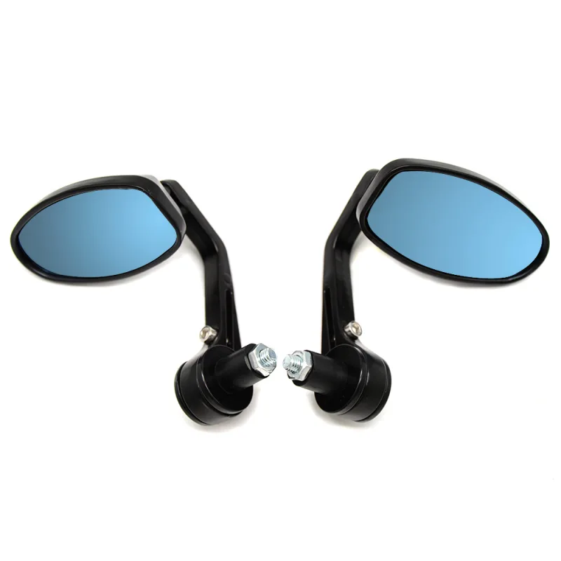 1 Pair Universal Motorcycle 7/8" Handle Bar End Rearview Side Mirrors For Ducati Honda Yamaha Rear View Mirrors Aluminum image 2