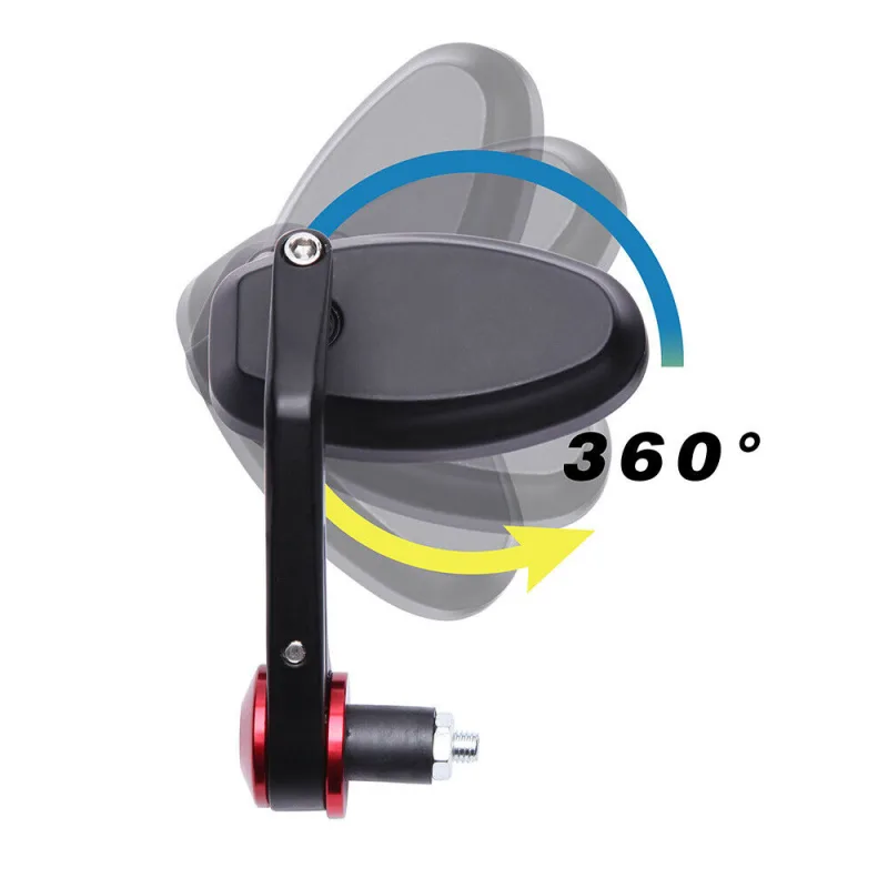 1 Pair Universal Motorcycle 7/8" Handle Bar End Rearview Side Mirrors For Ducati Honda Yamaha Rear View Mirrors Aluminum image 6