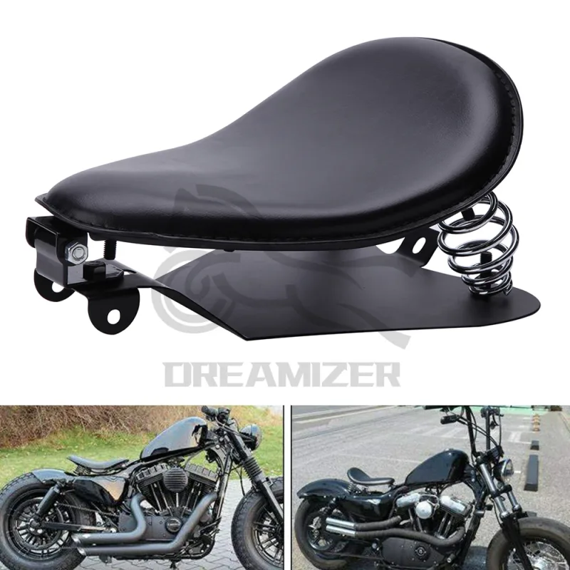 Universal For Honda Rebel CMX250C For Yamaha Virago XV250 Motorcycle Solo Saddle Seat Cover Spring Bracket Base Leather  image 1