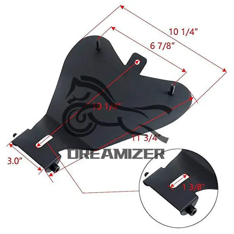 Universal For Honda Rebel CMX250C For Yamaha Virago XV250 Motorcycle Solo Saddle Seat Cover Spring Bracket Base Leather  image 5