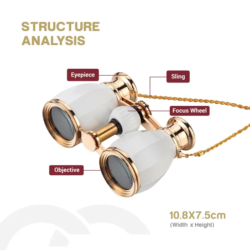 Opera Glasses Binoculars for Women Adults 4X30mm Theater Glasses Compact Binoculars for Theater and Concerts Antique Bin image 4
