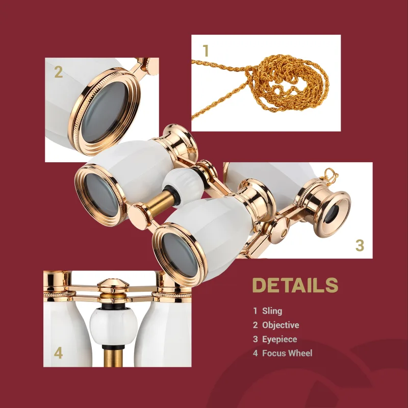 Opera Glasses Binoculars for Women Adults 4X30mm Theater Glasses Compact Binoculars for Theater and Concerts Antique Bin image 5