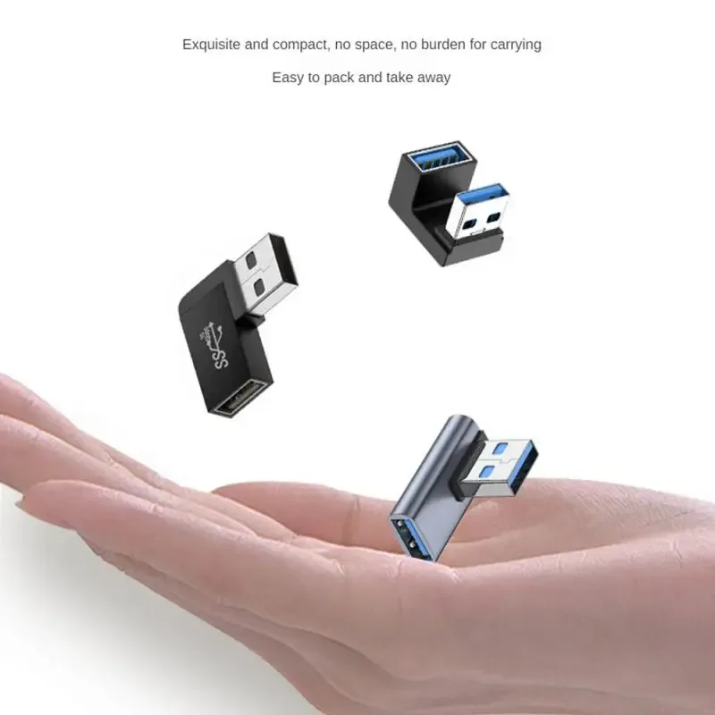 90 Degree Right Angle USB 3.0 Extension Adapter Upward Elbow USB Connector For PC Male to Female Extension Plug Converte image 5