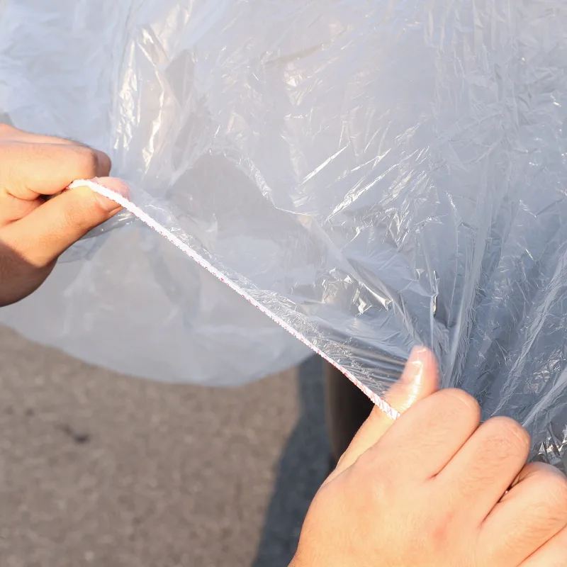 Universal Disposable Car Cover Clear Rain Proof Dustproof Thickened Plastic Vehicle Outdoor Garage 3.8x6.5m Exterior Acc image 4