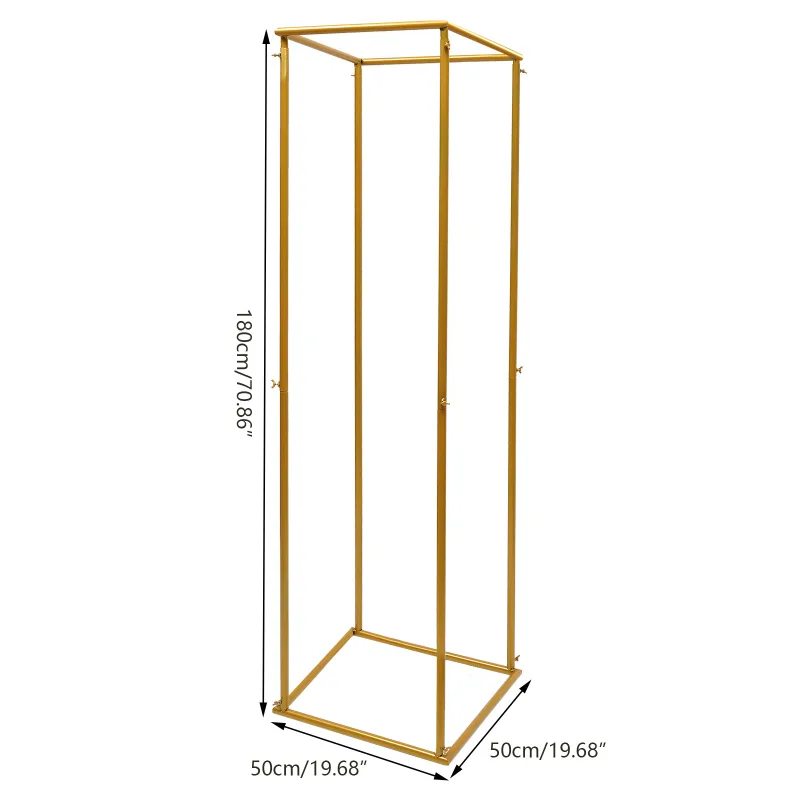 Gold Metal Column Flower Stand Wedding Backdrop Stand Flower Arrangement Plant Shelf For Wedding Party Dinner Decor 180c image 4