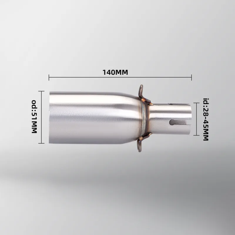 Motorcycle Modified Exhaust Pipe, Suitable for 28-45mm Adapter, 51mm Middle Link Pipe, Various Sizes image 6