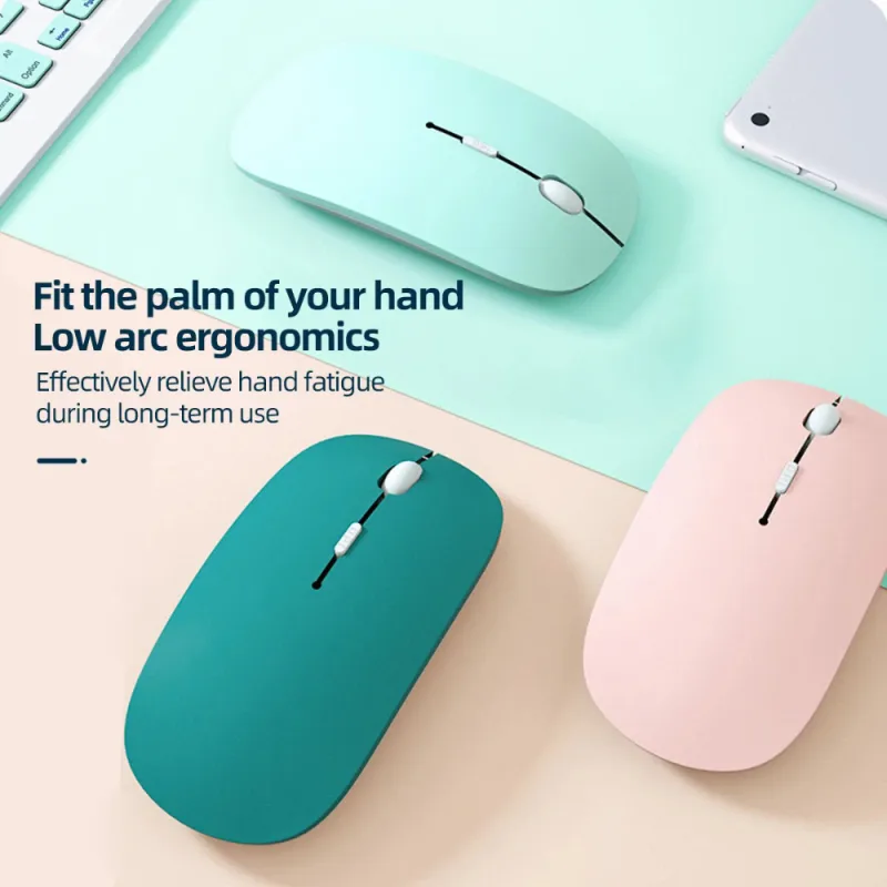 Silent Bluetooth Mouse Marcaron Computer Laptop Optical Mouse Wireless for iPad Samsung Tablet Universal Mice Noiseless image 2