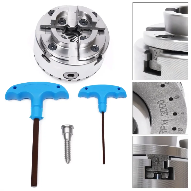DHL M33 4-Jaw Self- Centering Jaw for Lathe Turning Knife High Quality Chuck image 3