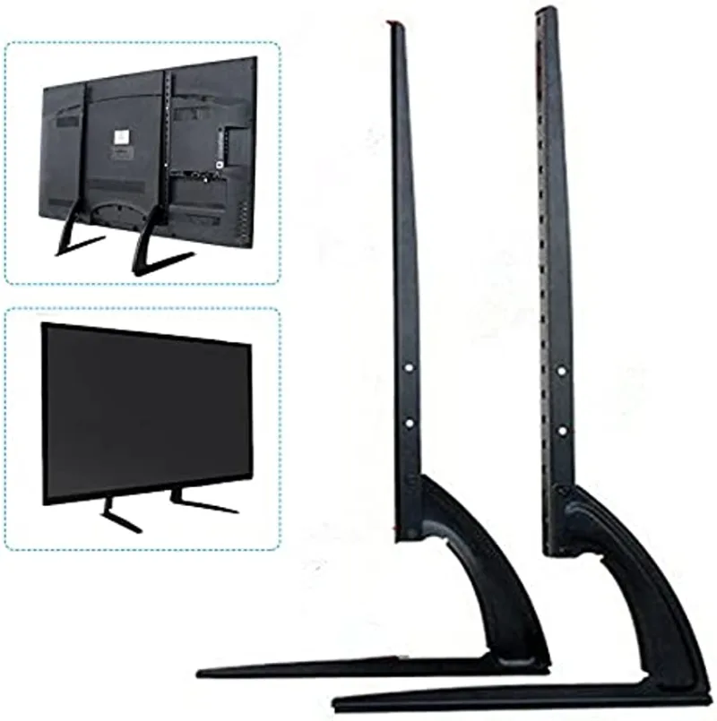32-70 Inch Universal TV Stand Adjustable Height LCD LED Display Legs Feet Stand Durable Television Rack Black image 4