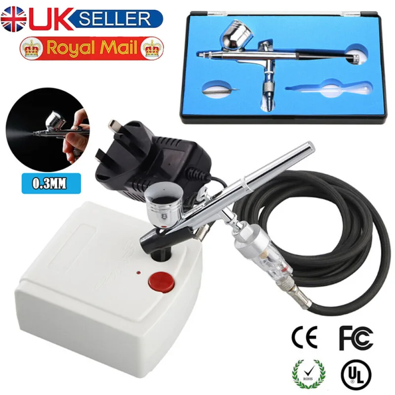 Car Painting Paint Art DIY Tool Mini Airbrush Compressor Kit Spray Gun Dual Action Air Brush Paint Model 0.3MM image 1