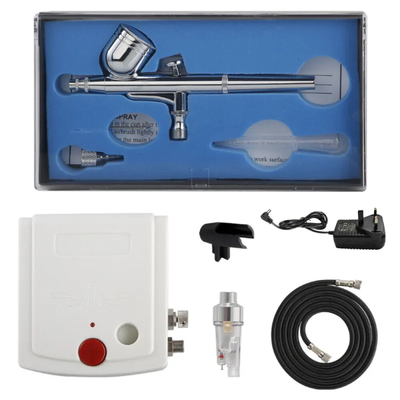 Car Painting Paint Art DIY Tool Mini Airbrush Compressor Kit Spray Gun Dual Action Air Brush Paint Model 0.3MM image 6