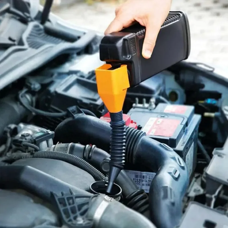 Foldable Car Motorcycle Refueling Gasoline Engine Plastic Oil Funnel Filter Transfer Tool Flexible Funnel Draining Tool image 2