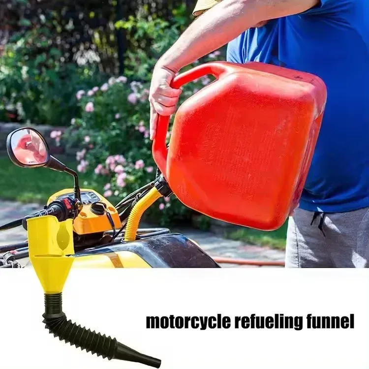 Foldable Car Motorcycle Refueling Gasoline Engine Plastic Oil Funnel Filter Transfer Tool Flexible Funnel Draining Tool image 3