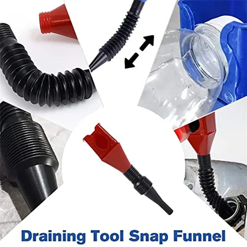 Foldable Car Motorcycle Refueling Gasoline Engine Plastic Oil Funnel Filter Transfer Tool Flexible Funnel Draining Tool image 6