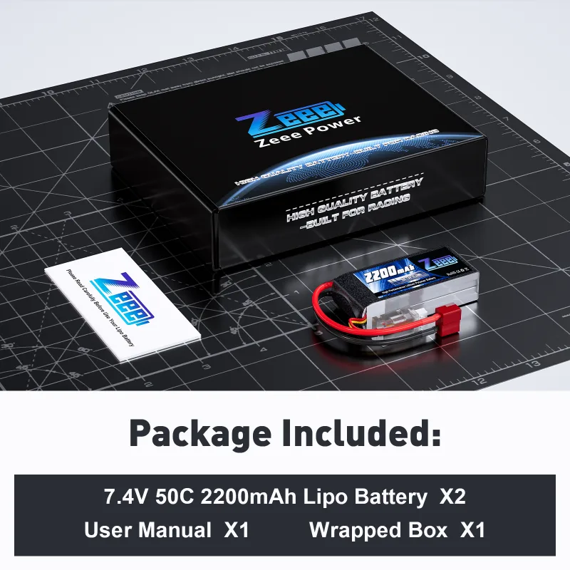Zeee 7.4V 2200mAh LiPo Battery 2-Pack image 6