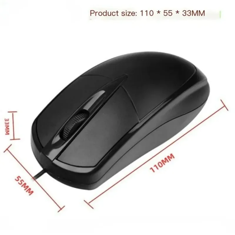 USB Optical Wired Mouse Laptop Home Office Mouse Anti Slip Roller 3D 1200DPI Game Mause Computer Accessories For PC Desk image 6