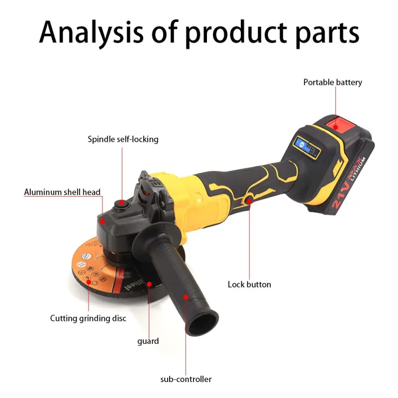 NTWWLLS 21V Cordless Angle Grinder image 2